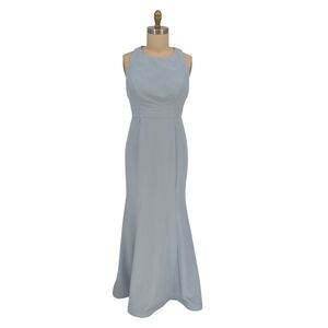 30118 Jovani Halter Mermaid Gown Light Blue size 12 formal wedding evening prom